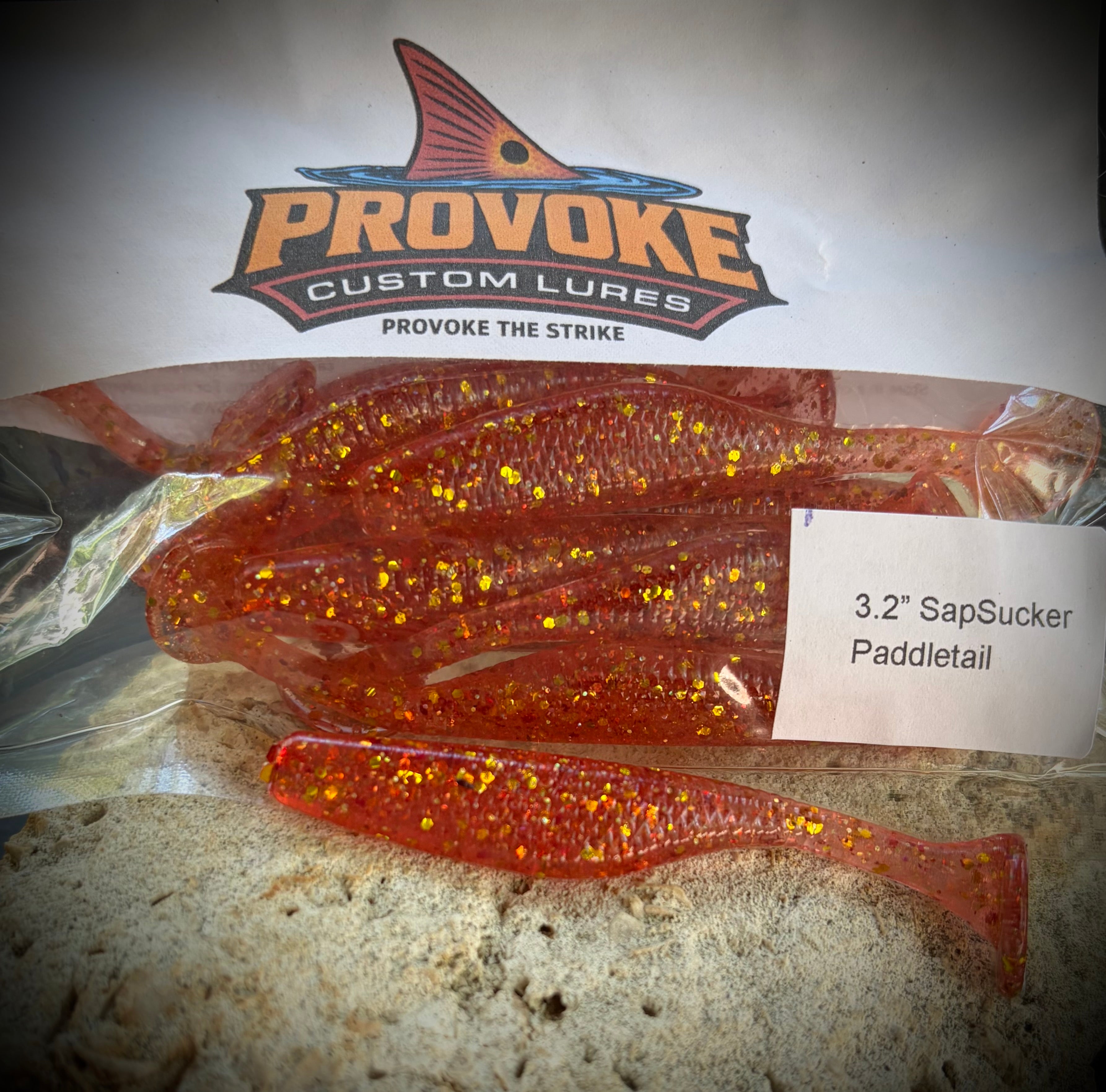 Provoke 3.2 inch SapSucker PaddleTail SwimBait (10 baits per pack)